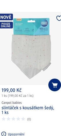 Canpol babies slintáček s kousátkem šedý, 1 ks