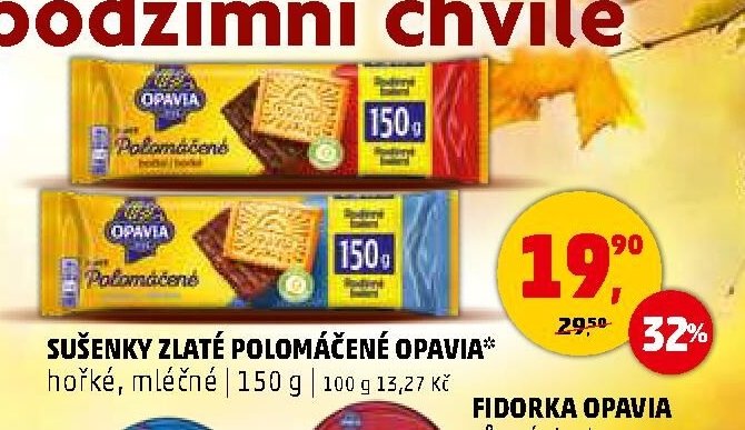 Sušenky Zlaté polomáčené Opavia