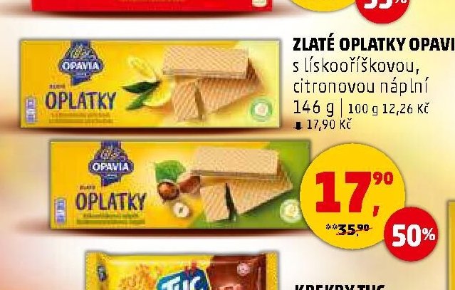 Zlaté oplatky Opavia