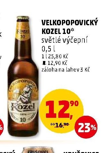 Velkopopovický Kozel 10* světlé výčepní 0,5 l