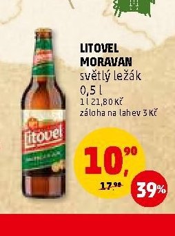 Litovel Moravan světlý ležák 0,5 l