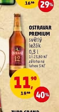 Ostravar Premium světlý ležák 0,5 l