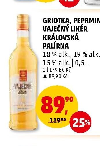 Griotka, Peprmint, Vaječný likér Královská palírna