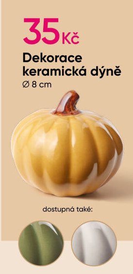 Dekorace keramická dýně