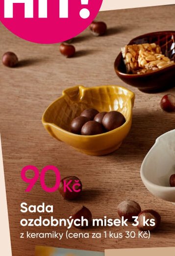 Sada ozdobných misek 3 ks