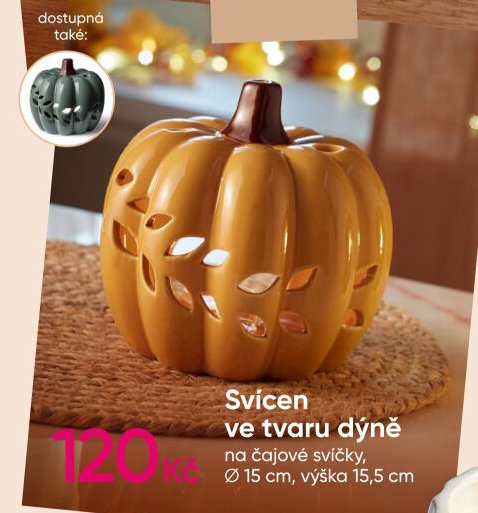 Svícen ve tvaru dýně