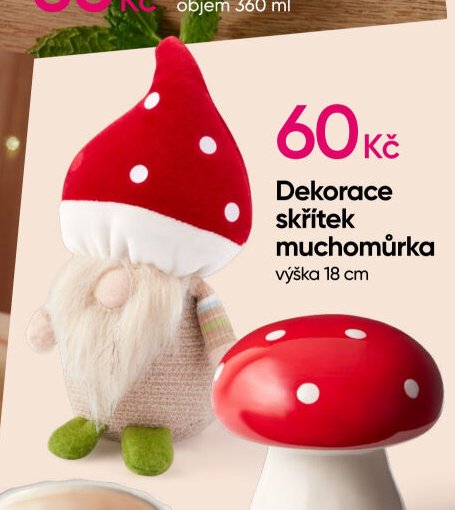 Dekorace skřítek muchomůrka
