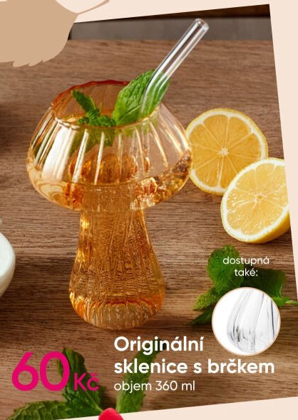 Originální sklenice s brčkem