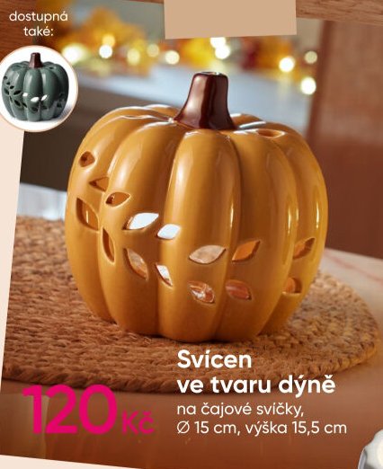 Svícen ve tvaru dýně