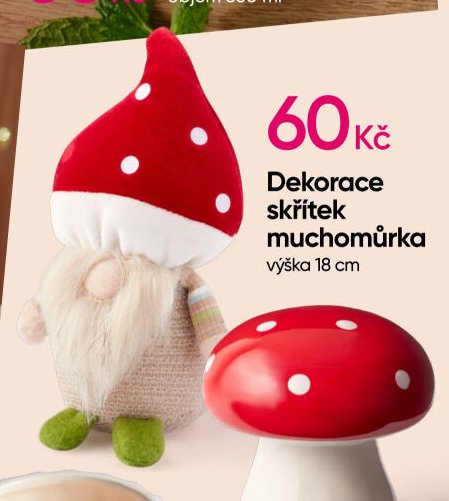 Dekorace skřítek muchomůrka