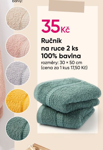 Ručník na ruce 2 ks 100% bavlna