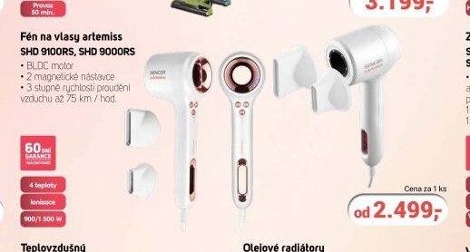 Fén na vlasy artemiss SHD 9100RS, SHD 9000RS