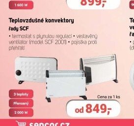 Teplovzdušné konvektory řady SCF