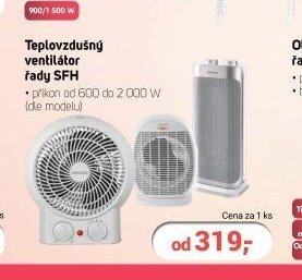 Teplovzdušný ventilátor řady SFH