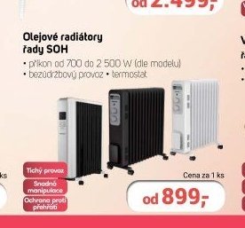Olejové radiátory řady SOH