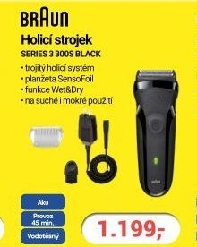 Braun Holicí strojek SERIES 3 300S BLACK
