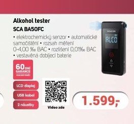 Sencor Alkohol tester SCA BA50FC
