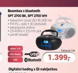 Sencor Boombox s bluetooth SPT 2700 BK, SPT 2700 WH