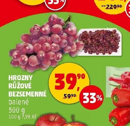 HROZNY RŮŽOVÉ BEZSEMENNÉ