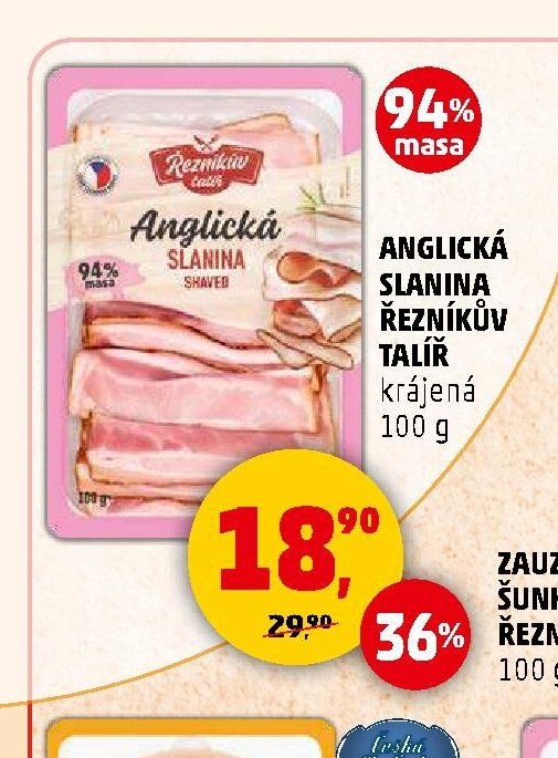 ANGLICKÁ SLANINA ŘEZNÍKŮV TALÍŘ