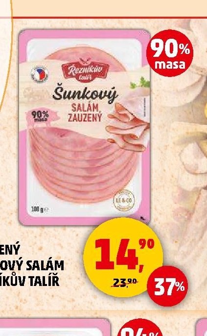ZAUZENÝ ŠUNKOVÝ SALÁM ŘEZNÍKŮV TALÍŘ