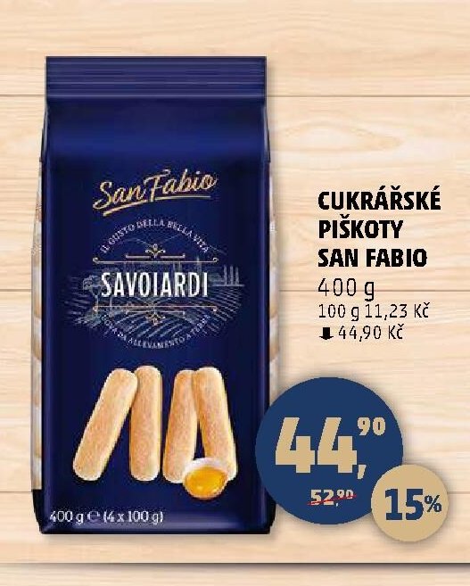 Cukrářské piškoty San Fabio