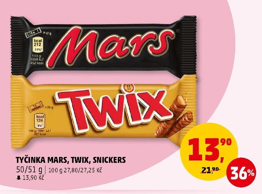 Tyčinka Mars, Twix