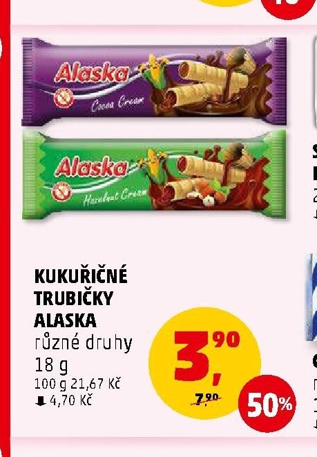 Kukuřičné trubičky Alaska