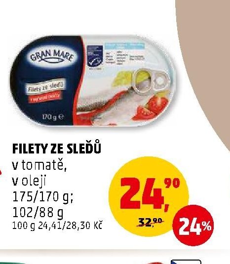 FILETY ZE SLEĎŮ v tomatě, v oleji