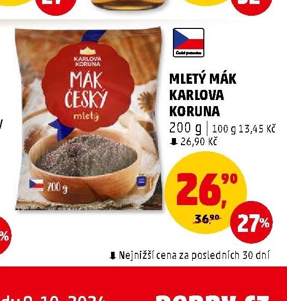 MLETÝ MÁK KARLOVA KORUNA