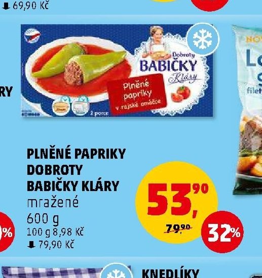 PLNĚNÉ PAPRIKY DOBROTY BABIČKY KLÁRY mražené 600 g
