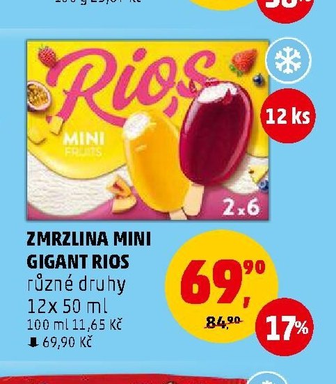 ZMRZLINA MINI GIGANT RIOS různé druhy 12x 50 ml