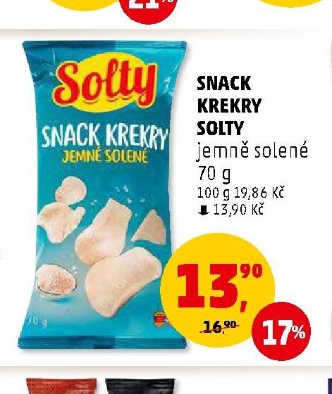 Snack krekry Solty jemně solené