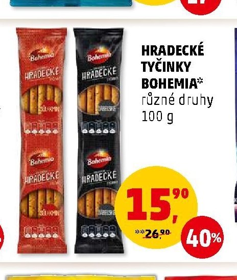 Hradecké tyčinky Bohemia různé druhy
