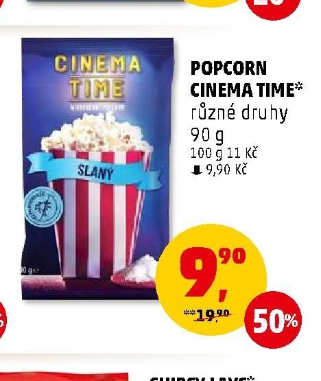 Popcorn Cinema Time různé druhy