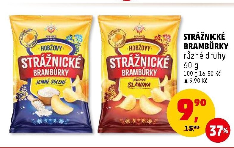 Strážnické brambůrky různé druhy