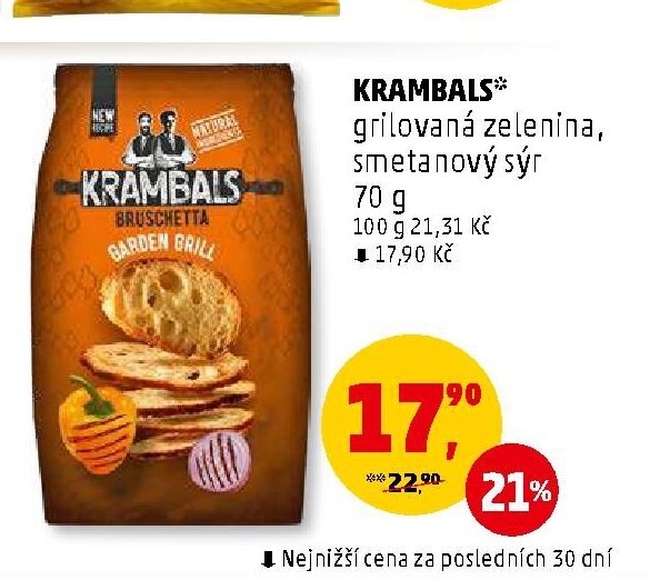 Krambals grilovaná zelenina, smetanový sýr