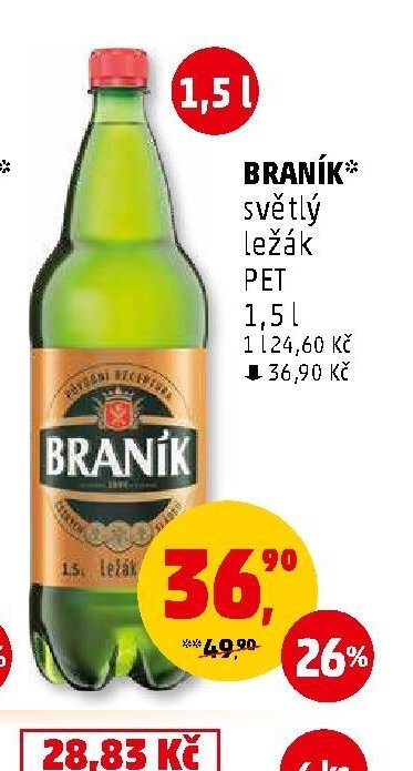 Braník světlý ležák PET 1,5l