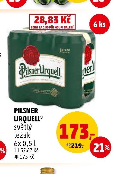 Pilsner Urquell světlý ležák 6x 0,5l