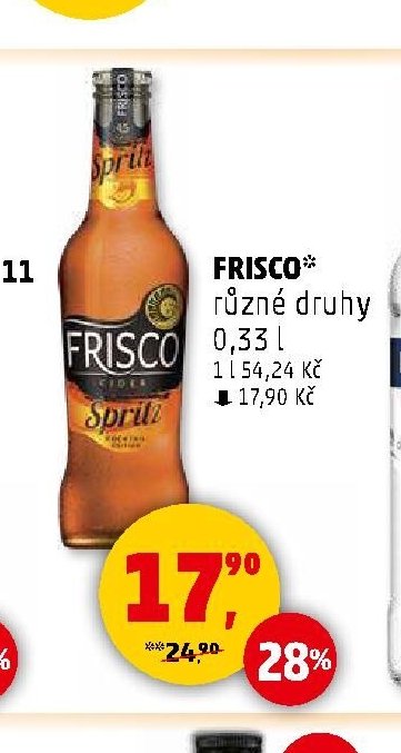 Frisco různé druhy 0,33l