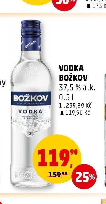 Vodka Božkov 37,5 % alk. 0,5l