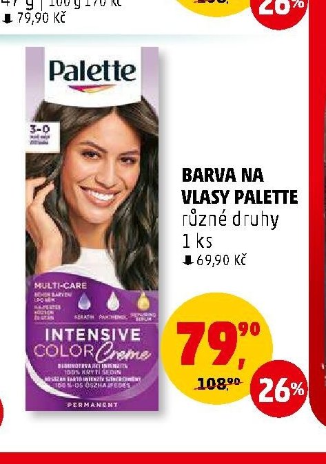 BARVA NA VLASY PALETTE různé druhy 1 ks