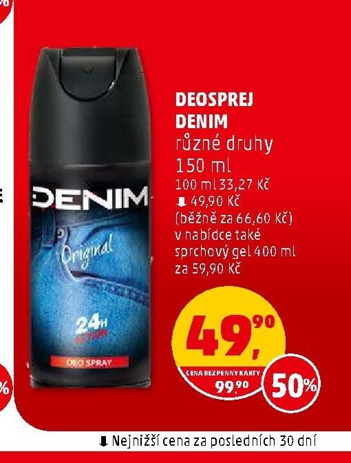 DEOSPREJ DENIM různé druhy 150 ml