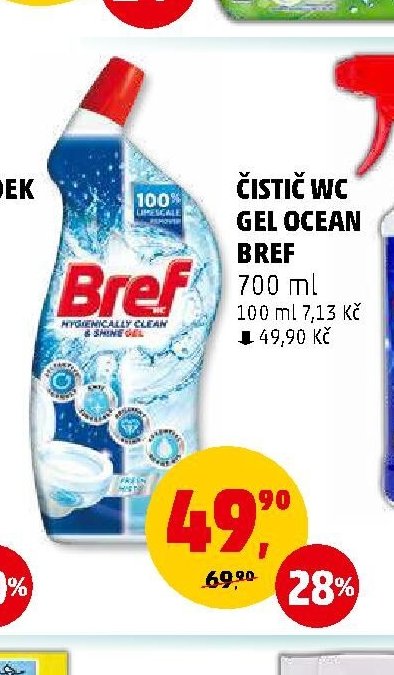 Čistič WC Gel Ocean Bref 700 ml