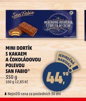 MINI DORTÍK S KAKAOVOU A ČOKOLÁDOVOU POLEVOU SAN FABIO