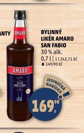 BYLINNÝ LIKÉR AMARO SAN FABIO