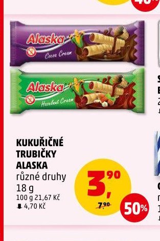 Kukuřičné trubičky Alaska