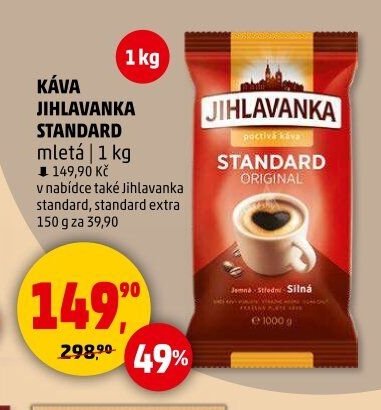 Káva Jihlavanka Standard mletá 1 kg