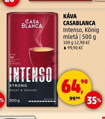 Káva Casablanca Intenso, König mletá 500 g
