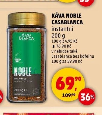 Káva Noble Casablanca instantní 200 g